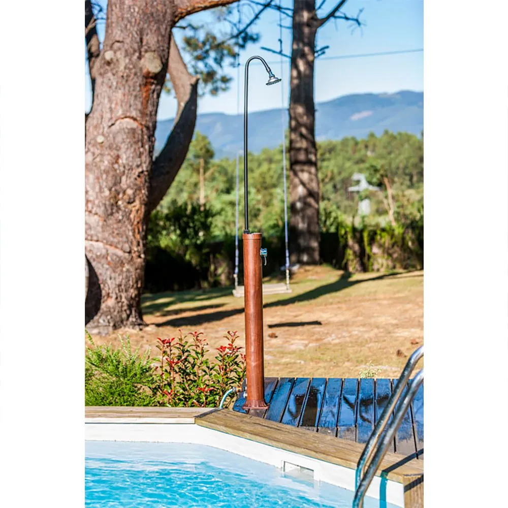 Gre Accessories Solar Dusche 9l unisex, Wooden / silver, One Size Gre Accessories Solar Dusche 9l unisex, Wooden / silver, One Size