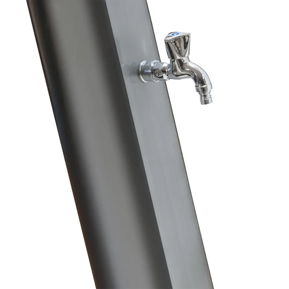 Gre Accessories Solar Dusche Aus Pvc Mit Fußhahn 35l, Black / silver, 214cm Gre Accessories Solar Dusche Aus Pvc Mit Fußhahn 35l, Black / silver, 214cm