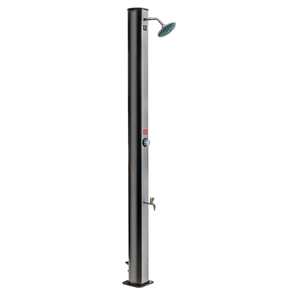 Gre Accessories Solar Dusche Aus Pvc Mit Fußhahn 35l, Black / silver, 214cm Gre Accessories Solar Dusche Aus Pvc Mit Fußhahn 35l, Black / silver, 214cm