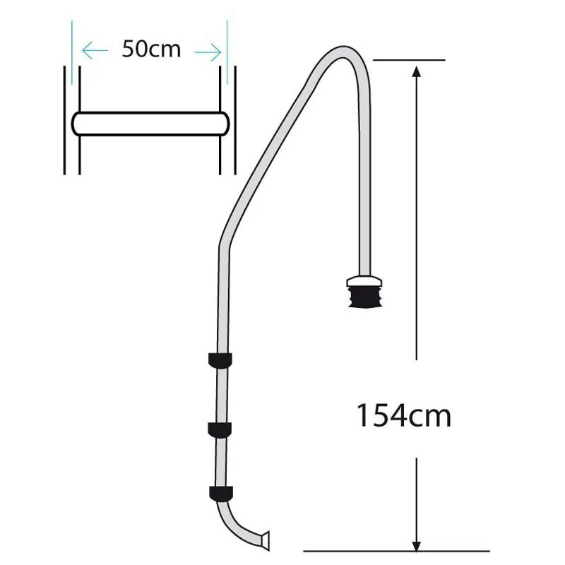 Gre Accessories Standardleiter Für Einbaupools 3 Stufen, Silver, One Size Gre Accessories Standardleiter Für Einbaupools 3 Stufen, Silver, One Size