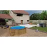 Gre Accessories Vanille 2 Round Wooden Pool´s Futter Refurbished unisex, Blue, Ø343 x 116cm