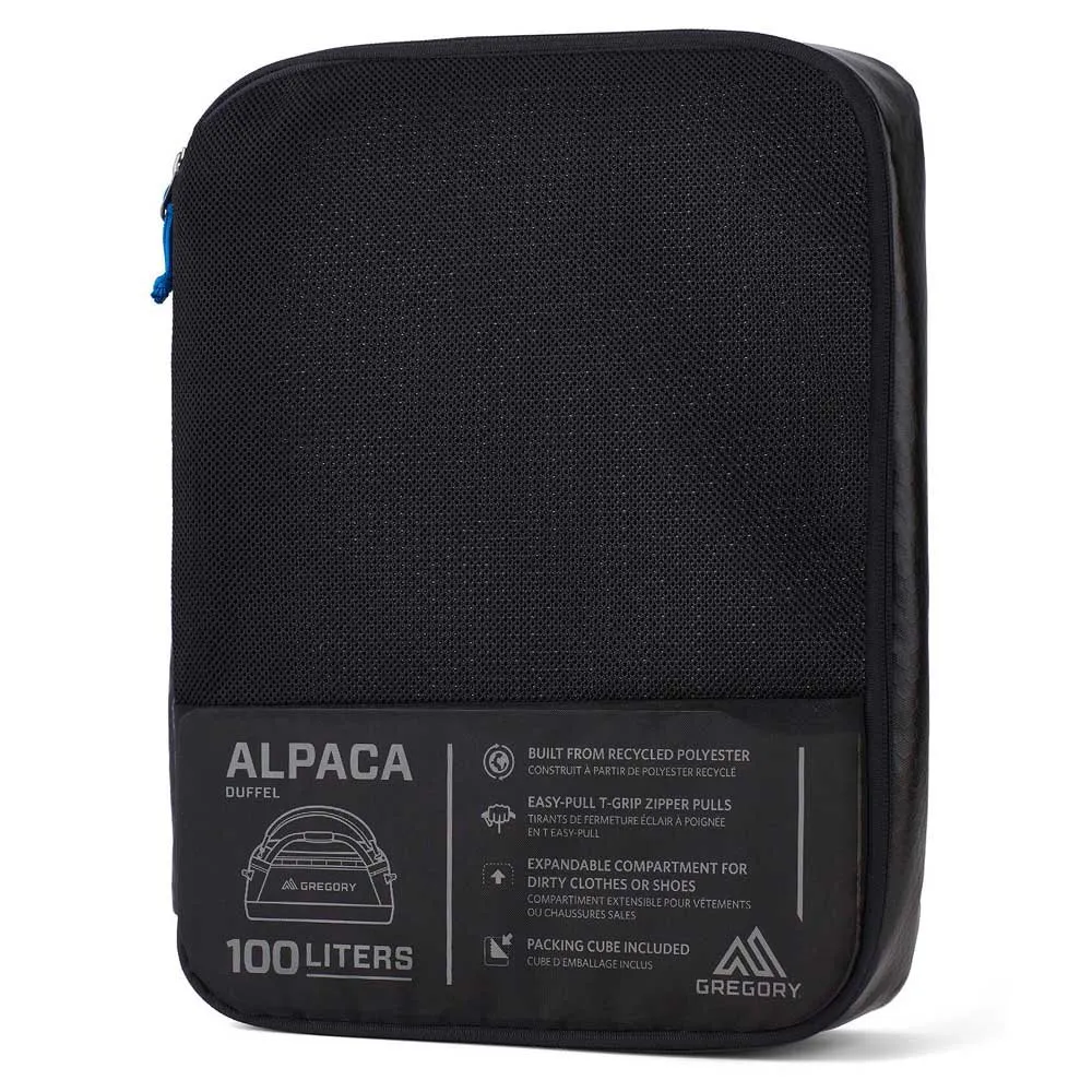 Gregory Alpaca 100l Duffelbag, Obsidian black Gregory Alpaca 100l Duffelbag, Obsidian black
