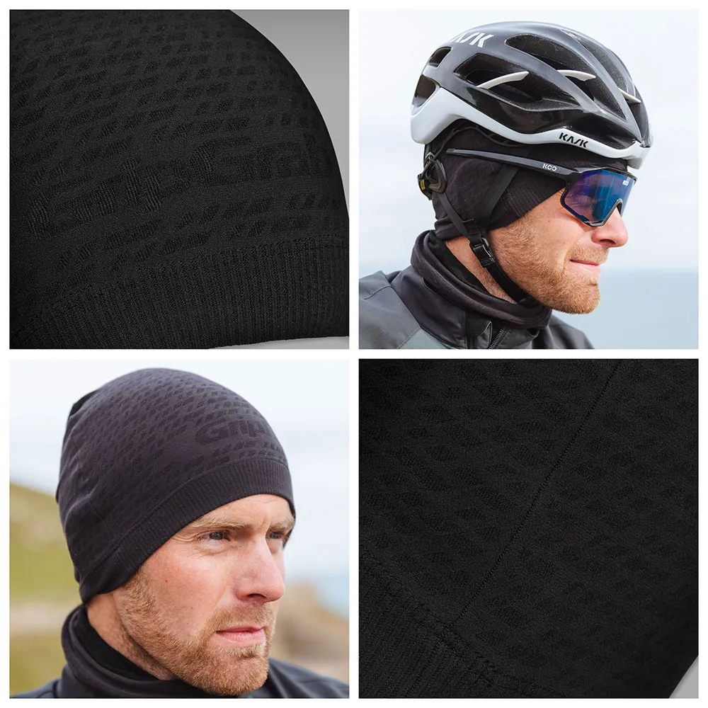 GripGrab Freedom Warp Knitted Seamless Mütze, Black GripGrab Freedom Warp Knitted Seamless Mütze, Black