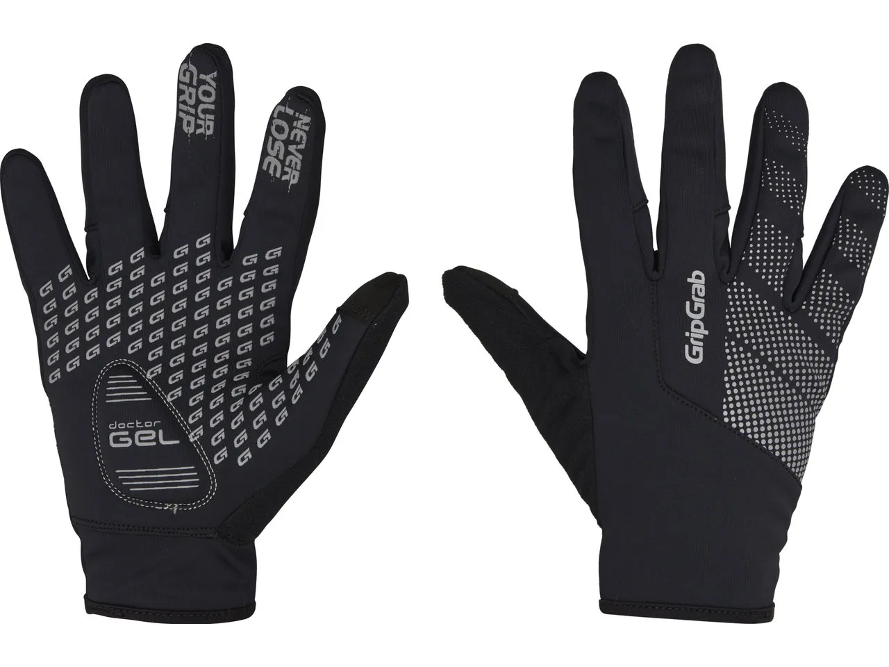 GripGrab Ride Windproof Midseason Ganzfinger-Handschuhe, Schwarz