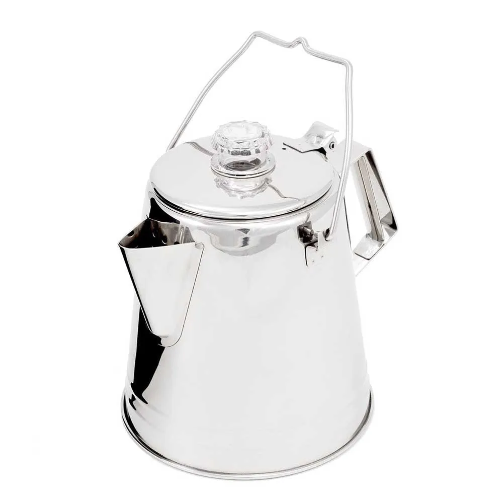 GSI Edelstahl Glacier Kaffe Perkolator 14 Tasse, Silver, One Size GSI Edelstahl Glacier Kaffe Perkolator 14 Tasse, Silver, One Size