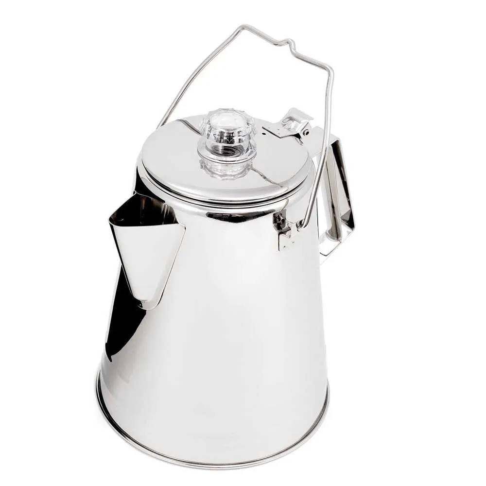 GSI Edelstahl Glacier Kaffe Perkolator 14 Tasse, Silver, One Size GSI Edelstahl Glacier Kaffe Perkolator 14 Tasse, Silver, One Size
