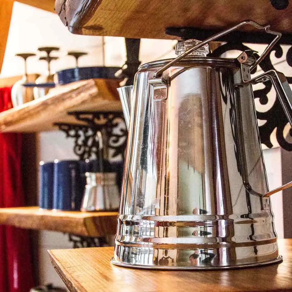 GSI Edelstahl Glacier Kaffe Perkolator 14 Tasse, Silver, One Size GSI Edelstahl Glacier Kaffe Perkolator 14 Tasse, Silver, One Size