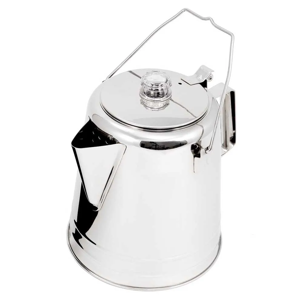 GSI Edelstahl Glacier Kaffe Perkolator 14 Tasse, Silver, One Size GSI Edelstahl Glacier Kaffe Perkolator 14 Tasse, Silver, One Size