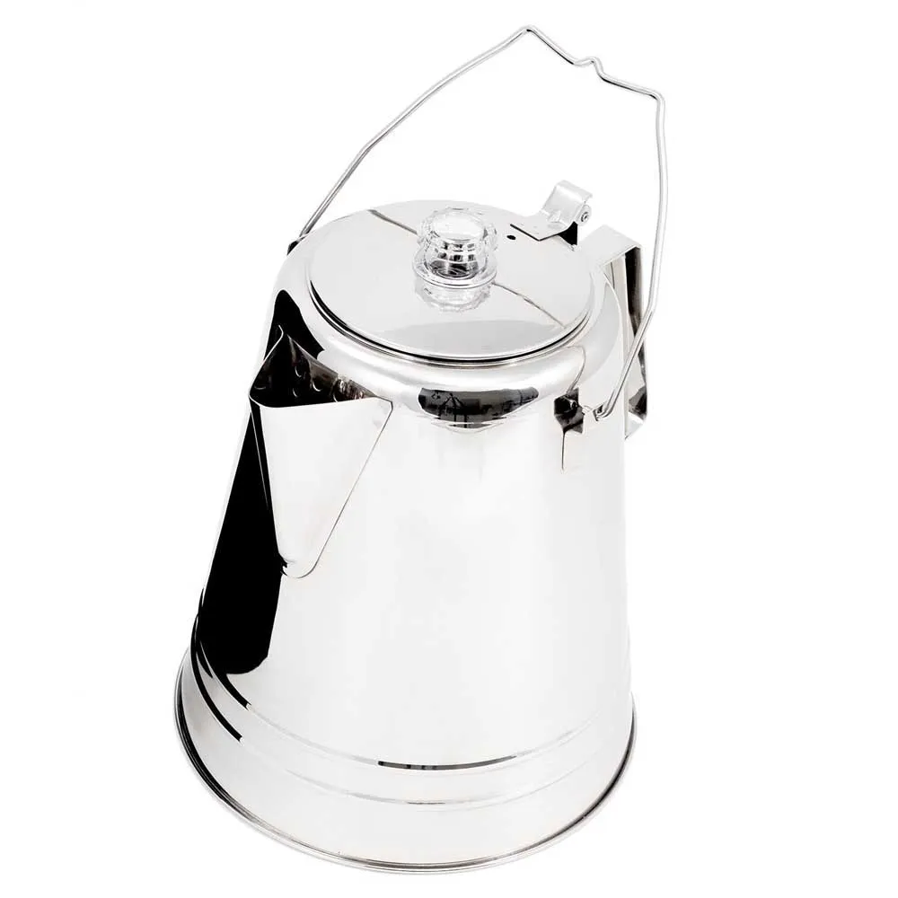 GSI Edelstahl Glacier Kaffe Perkolator 14 Tasse, Silver, One Size GSI Edelstahl Glacier Kaffe Perkolator 14 Tasse, Silver, One Size