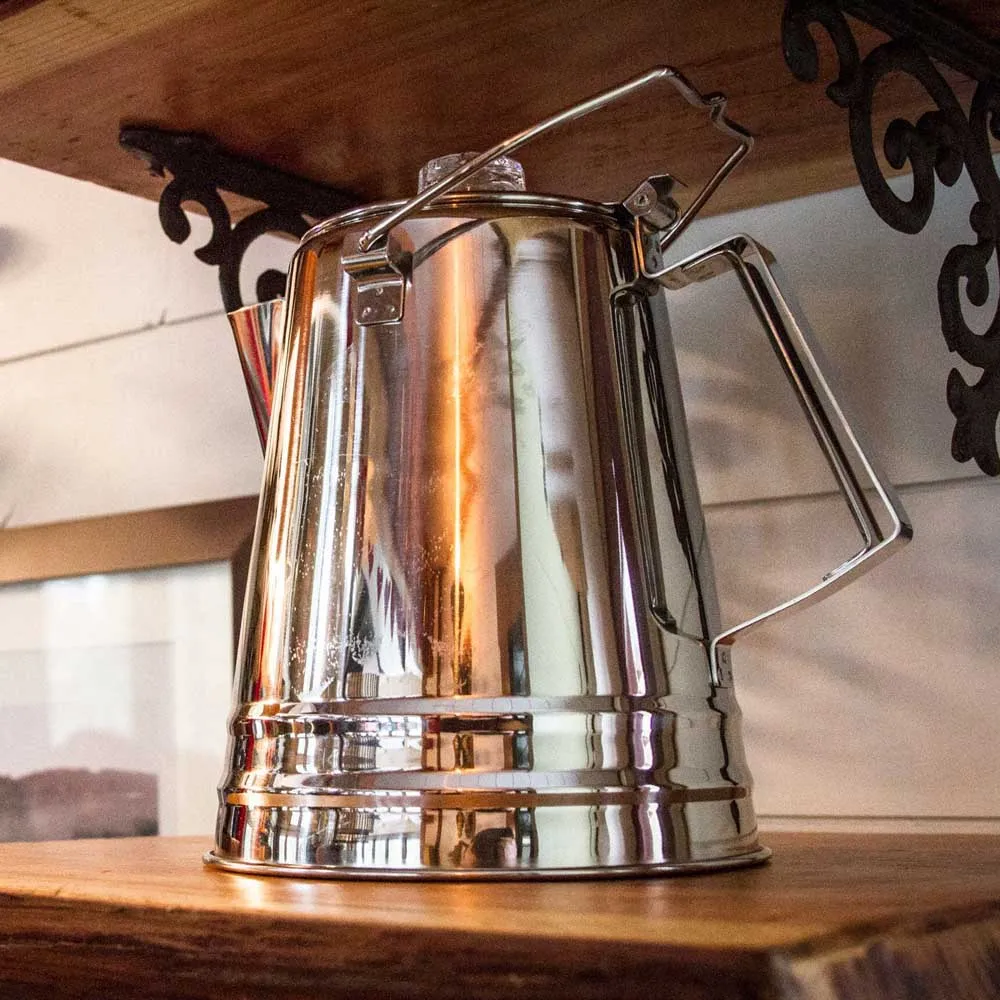 GSI Edelstahl Glacier Kaffe Perkolator 14 Tasse, Silver, One Size GSI Edelstahl Glacier Kaffe Perkolator 14 Tasse, Silver, One Size