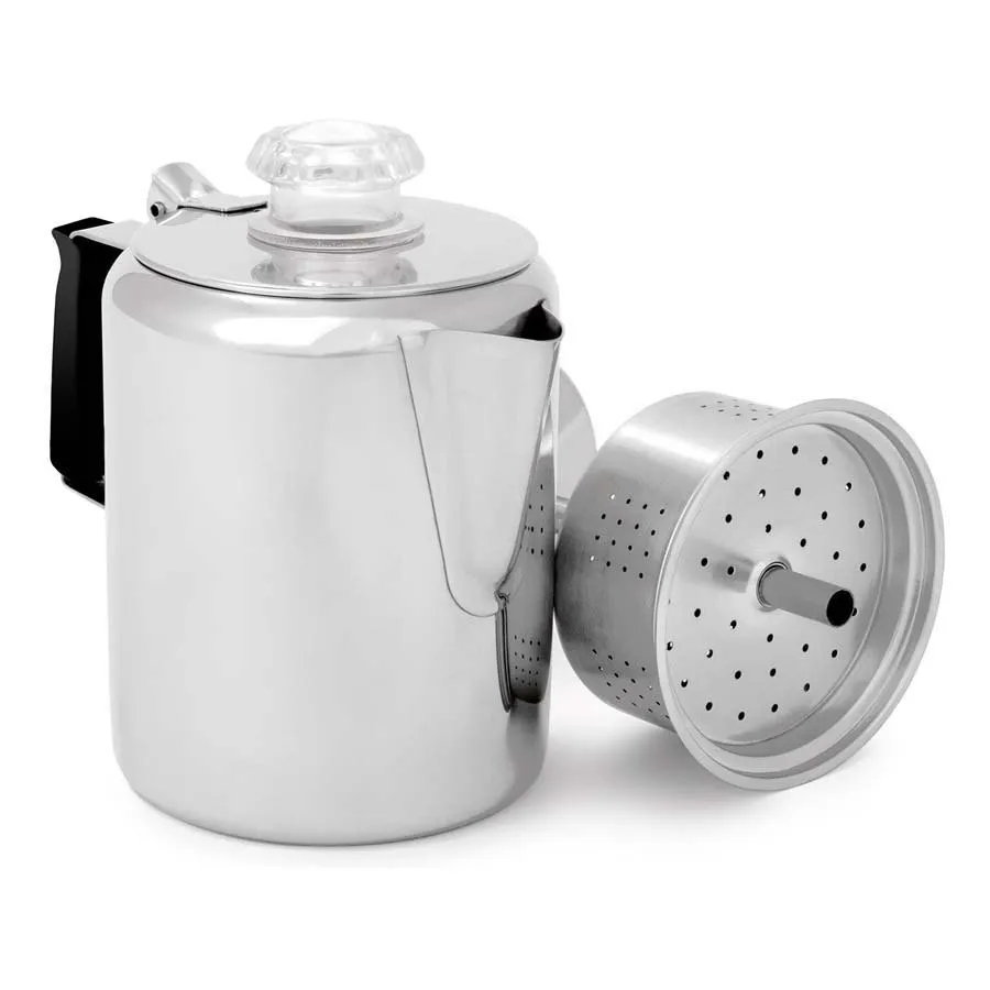 GSI Edelstahl Silikon Glacier Kaffeebereiter Mit Griff 3 Tasse, Silver, One Size