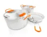 GSI Glacier Base Camper Medium Küchenset Aus Edelstahl, Silver, One Size