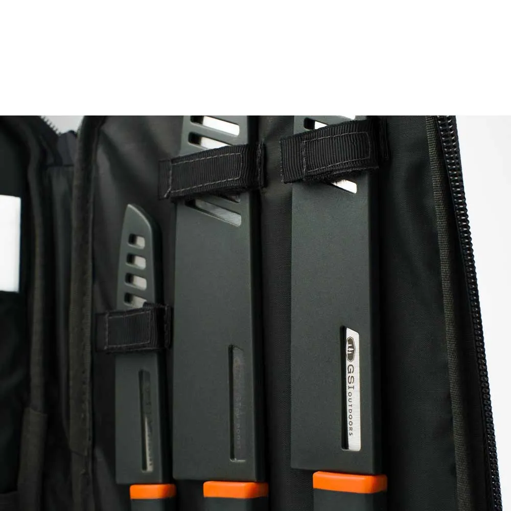 GSI Santoku Messerset, Black / orange, One Size GSI Santoku Messerset, Black / orange, One Size