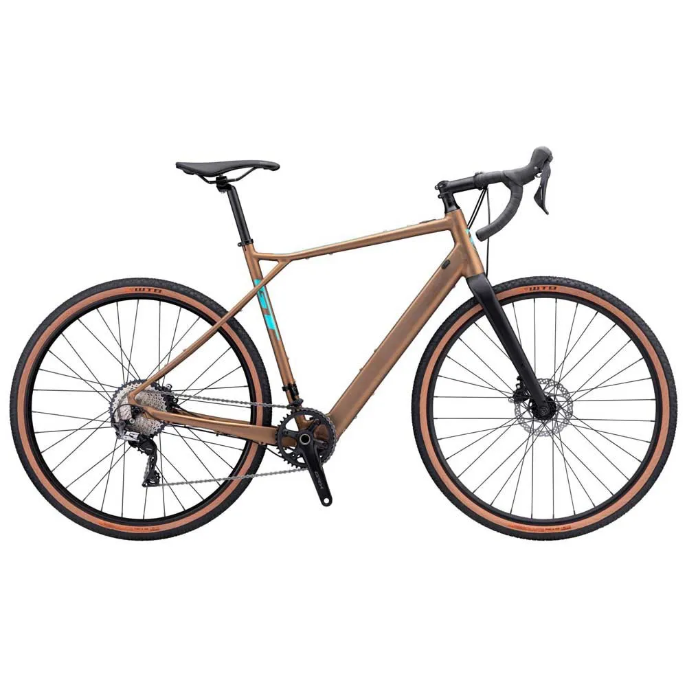 GT Bicycles Egrade Amp 700 2021 Elektrisches Gravelbike, Satin bronze / aqua, L GT Bicycles Egrade Amp 700 2021 Elektrisches Gravelbike, Satin bronze / aqua, L
