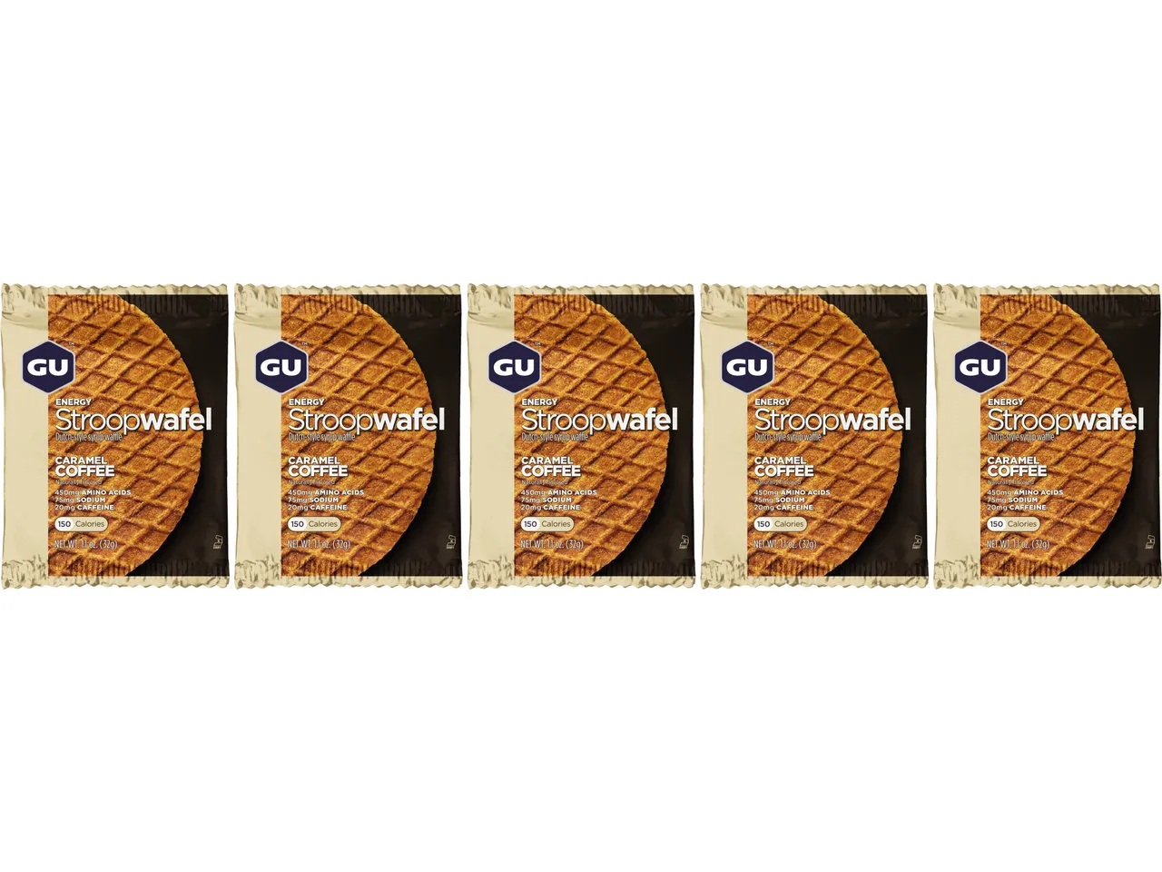 GU Energy Stroopwafel - 5 Stück, 160g GU Energy Stroopwafel - 5 Stück, 160g