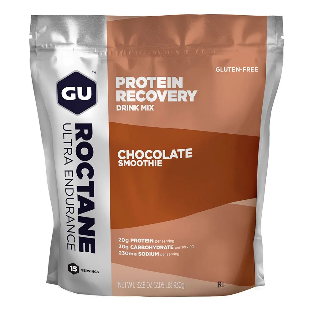 GU Roctane Protein Recovery 15 Portionen Shokolade 930g, Brown, One Size