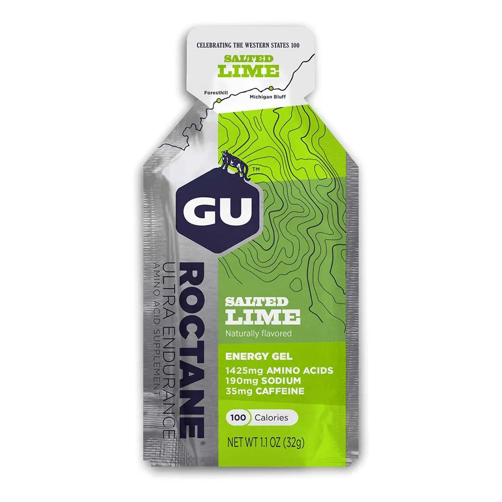 GU Roctane Salted Schachtel Mit Energiegelen Limette 24 Einheiten, Multicolor, One Size
