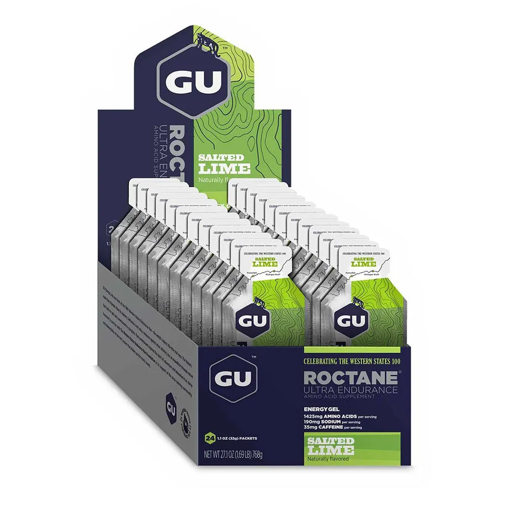 GU Roctane Salted Schachtel Mit Energiegelen Limette 24 Einheiten, Multicolor, One Size