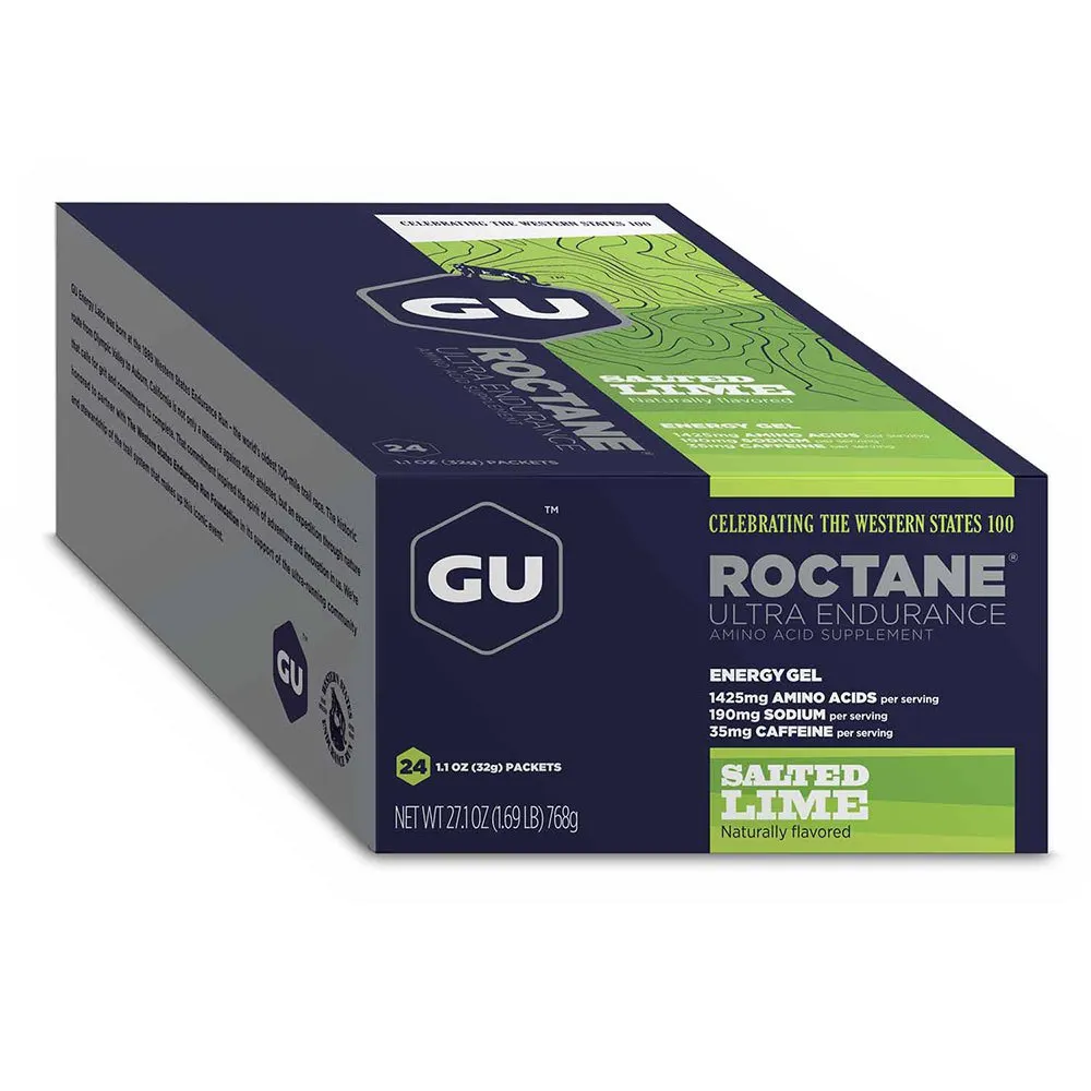 GU Roctane Salted Schachtel Mit Energiegelen Limette 24 Einheiten, Multicolor, One Size