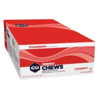 GU Schachtel Mit Energie-kaugummis Erdbeere 60g 12 Einheiten GU Schachtel Mit Energie-kaugummis Erdbeere 60g 12 Einheiten