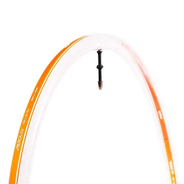 Guee Aerolite Gravel Presta 60 Mm Fahrradschlauch, Clear / orange, 700C, 35-45 Guee Aerolite Gravel Presta 60 Mm Fahrradschlauch, Clear / orange, 700C, 35-45