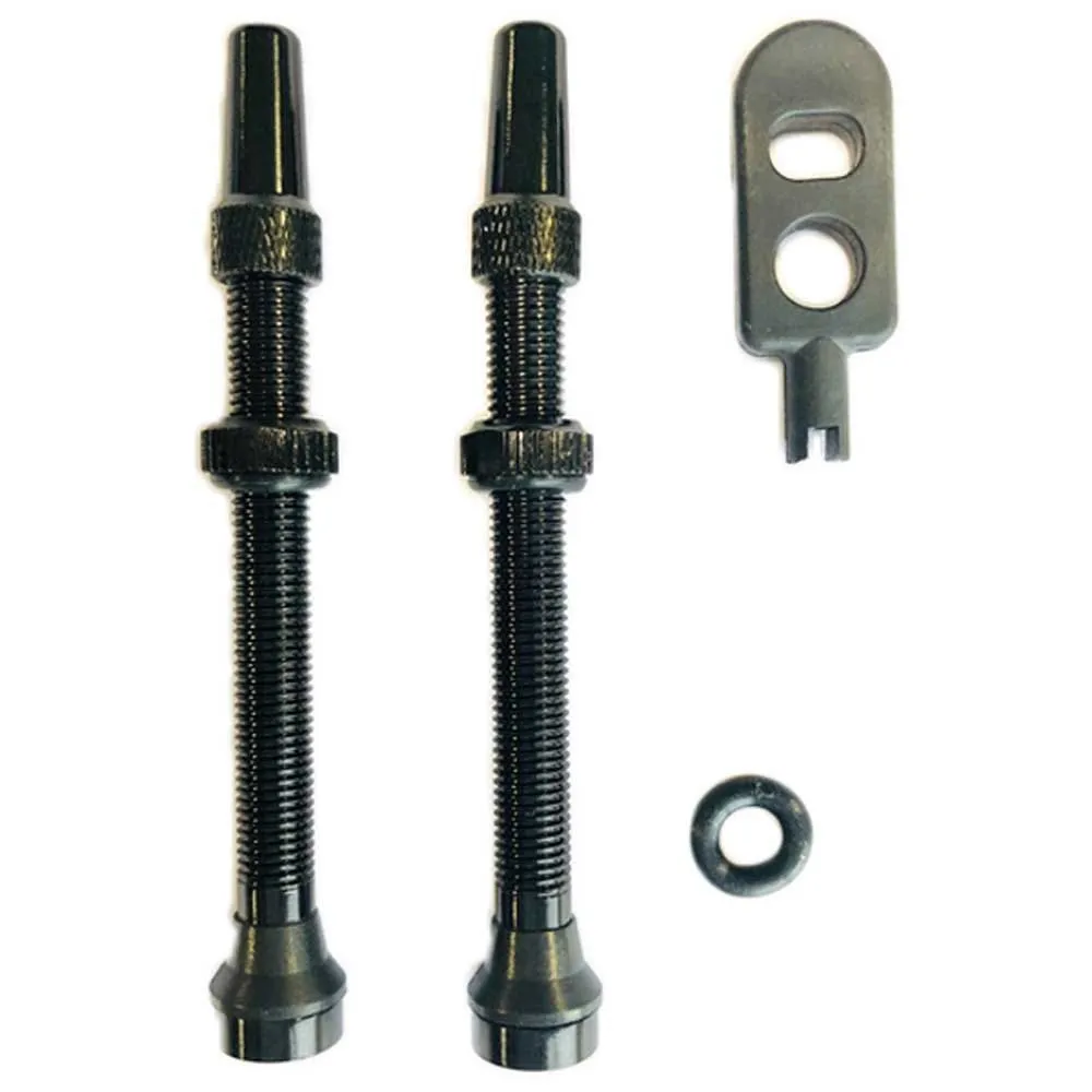 Gurpil Aluminium Presta Ventile 2 Einheiten, Black, 60mm Gurpil Aluminium Presta Ventile 2 Einheiten, Black, 60mm