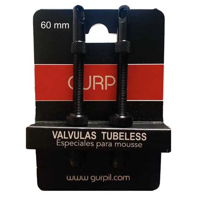 Gurpil Aluminium Presta Ventile 2 Einheiten, Black, 60mm