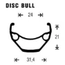 Gurpil Bull 26´´ 6b Disc Mtb Vorderrad, Black, 9 x 100mm