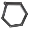 Gurpil Collapsible Faltschloss, Black, 3.5 x 200mm