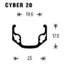 Gurpil Cyber 20 24´´ Mtb Hinterrad, Black, 9 x 135mm, Shimano/Sram HG