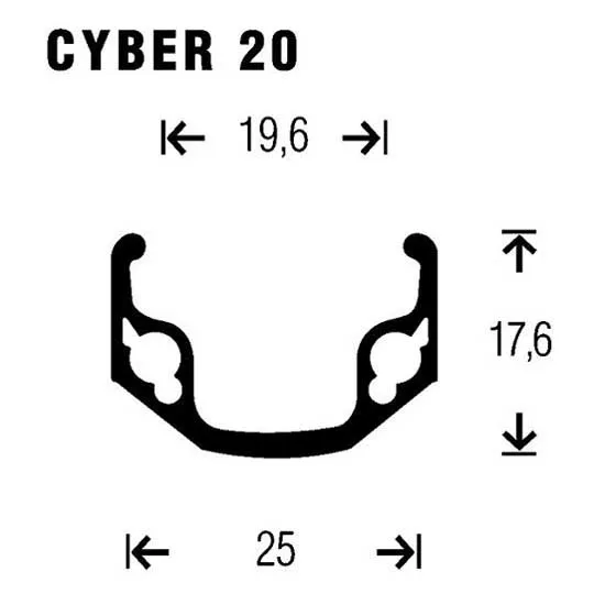 Gurpil Cyber 20 24´´ Mtb Vorderrad, Black, 9 x 100mm Gurpil Cyber 20 24´´ Mtb Vorderrad, Black, 9 x 100mm