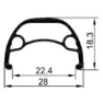 Gurpil Disc 29´´ Felge, Black, 29" 32H