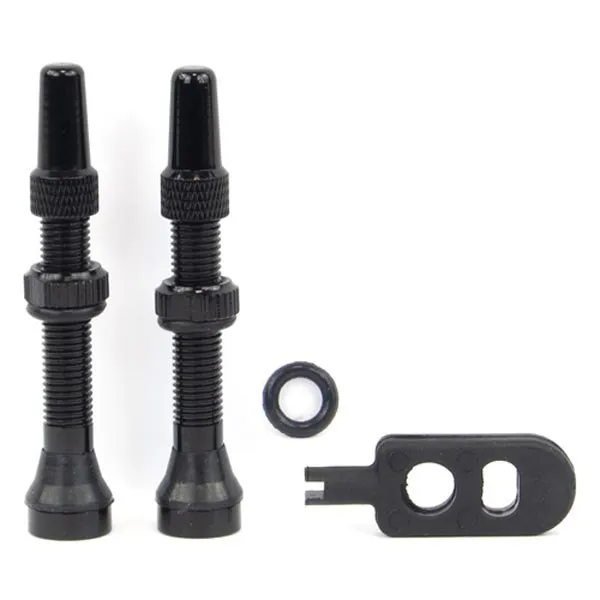 Gurpil Tubeless Aluminium Ventile 2 Einheiten, Black, 80mm Gurpil Tubeless Aluminium Ventile 2 Einheiten, Black, 80mm
