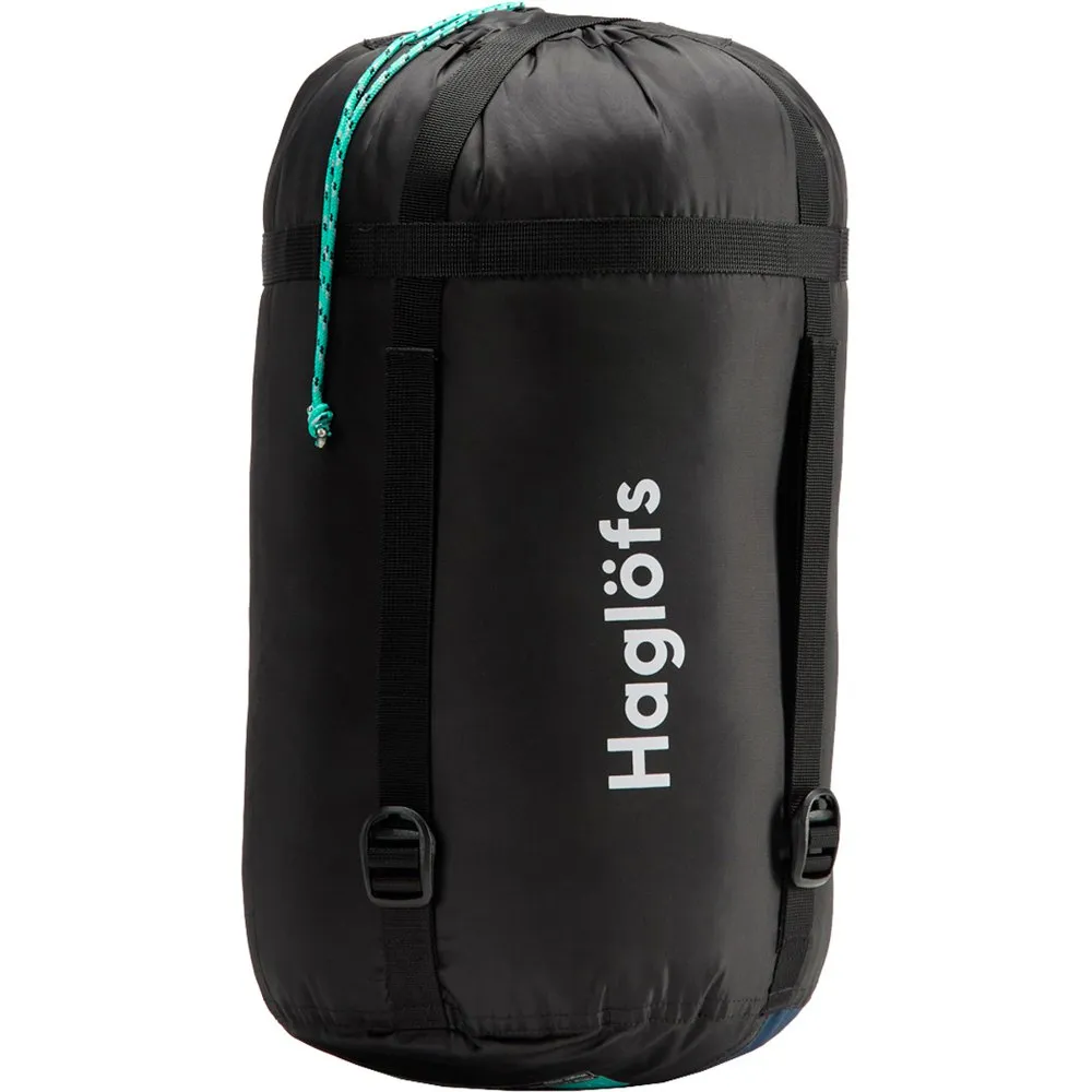 Haglöfs Musca -1ºc Schlafsack, Midnight blue / mint, Left Zipper Haglöfs Musca -1ºc Schlafsack, Midnight blue / mint, Left Zipper