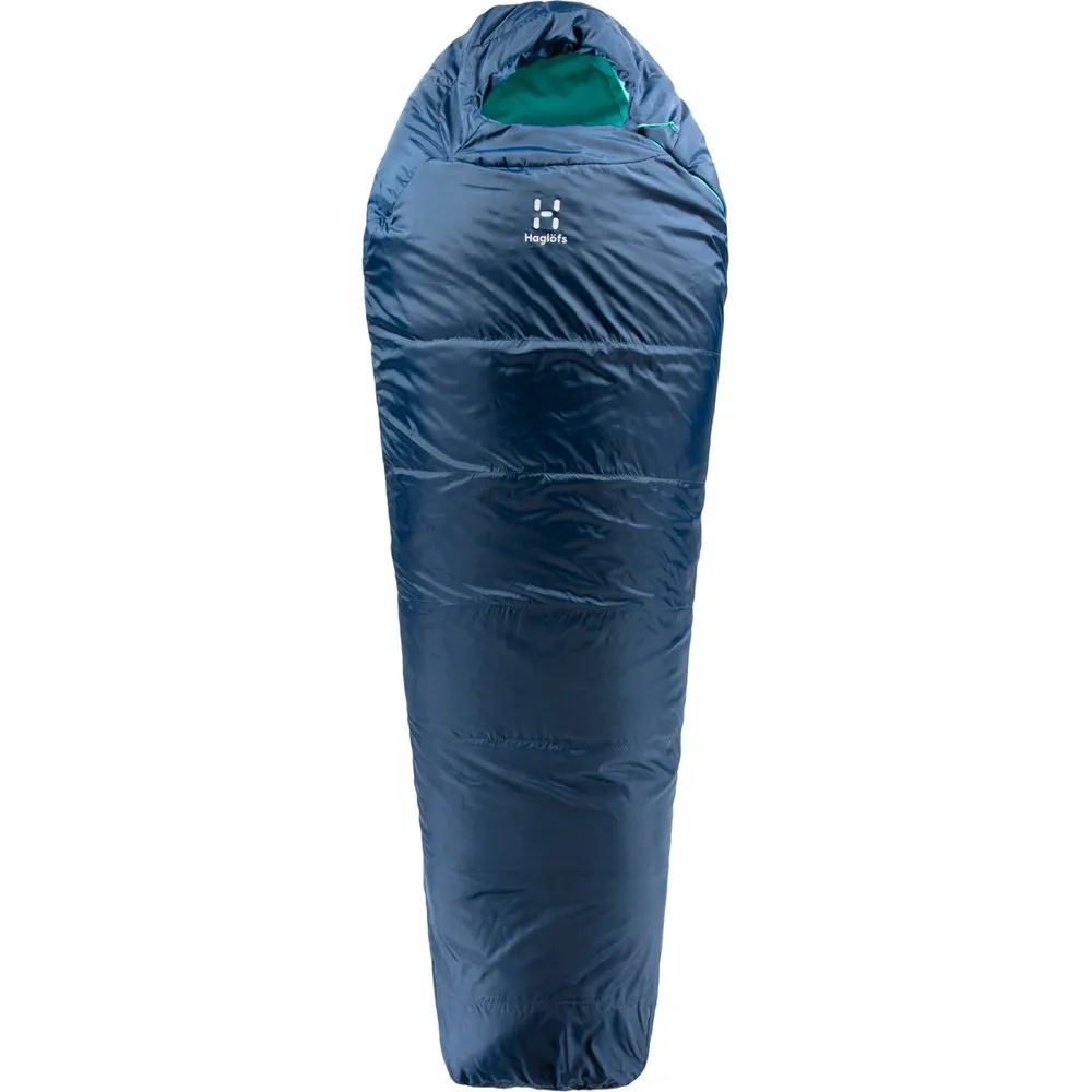 Haglöfs Musca -1ºc Schlafsack, Midnight blue / mint, Left Zipper Haglöfs Musca -1ºc Schlafsack, Midnight blue / mint, Left Zipper