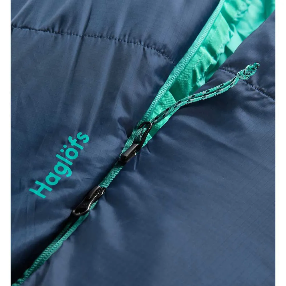 Haglöfs Musca -26ºc Schlafsack, Midnight blue / mint, Left Zipper
