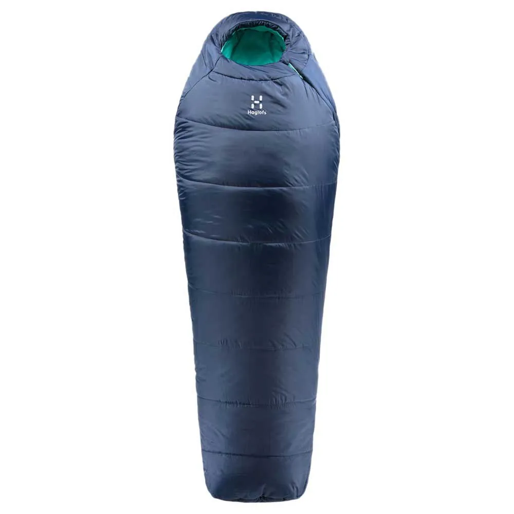 Haglöfs Musca -26ºc Schlafsack, Midnight blue / mint, Left Zipper