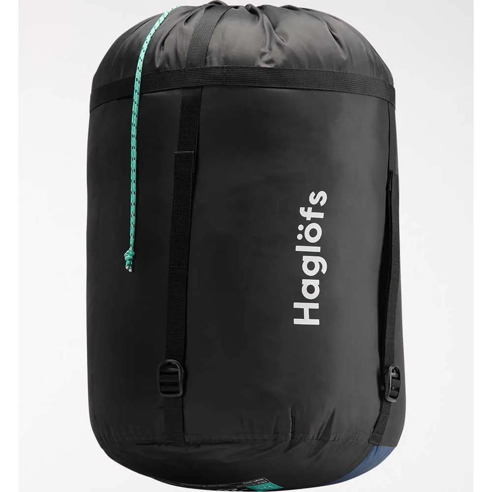 Haglöfs Musca -26ºc Schlafsack, Midnight blue / mint, Left Zipper