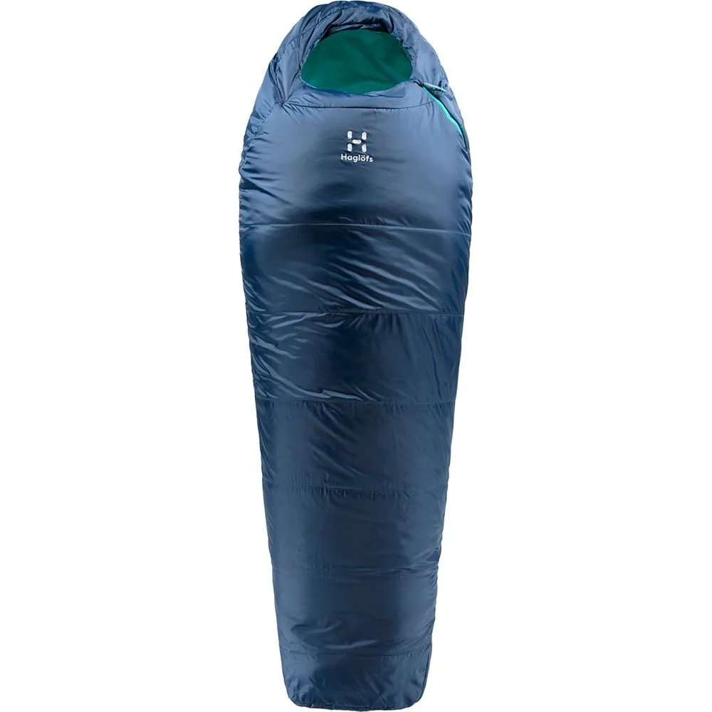 Haglöfs Musca -5ºc Schlafsack, Midnight blue / mint, Left Zipper Haglöfs Musca -5ºc Schlafsack, Midnight blue / mint, Left Zipper