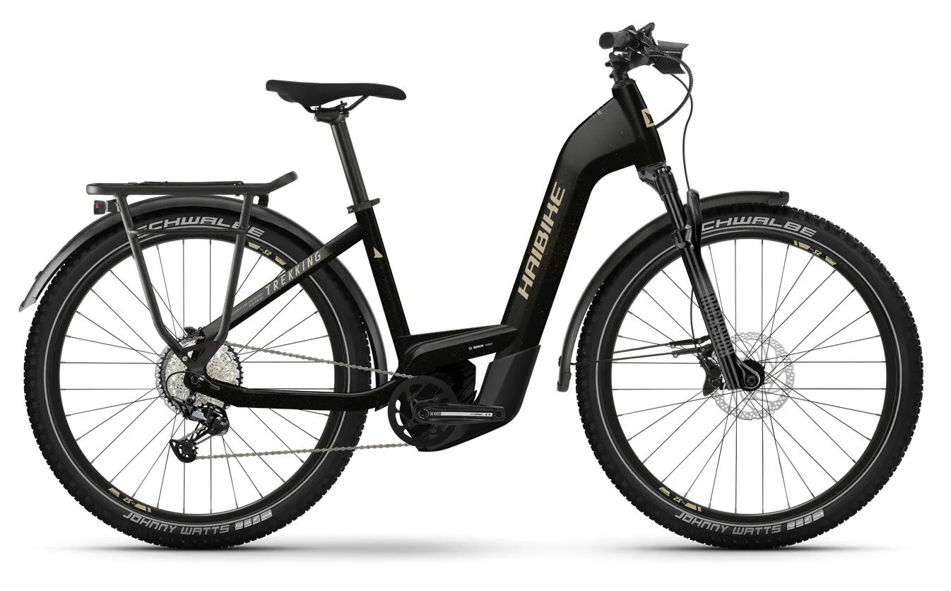HAIBIKE Trekking 11 gloss black metal tan 27,5" 750 Wh Wave, Hersteller-gloss black metal tan, 46cm