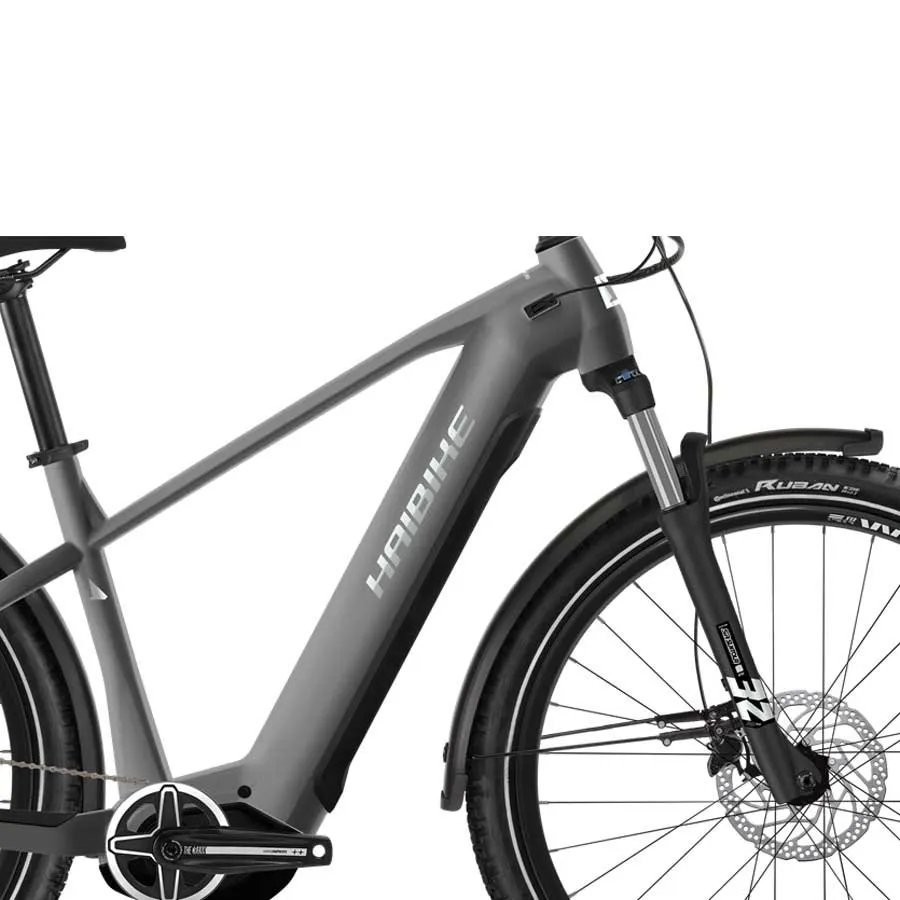 HAIBIKE Trekking 4 High Elektrofahrrad, Silver / pearl, S, 500Wh