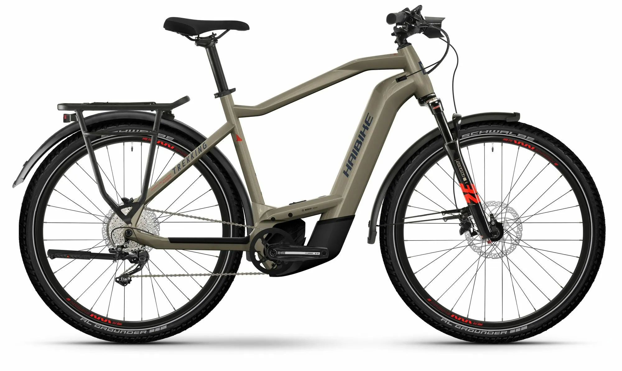 HAIBIKE Trekking 8 sand/red/blue-gloss 27,5" 750 Wh Diamant, Beige, 50cm HAIBIKE Trekking 8 sand/red/blue-gloss 27,5" 750 Wh Diamant, Beige, 50cm