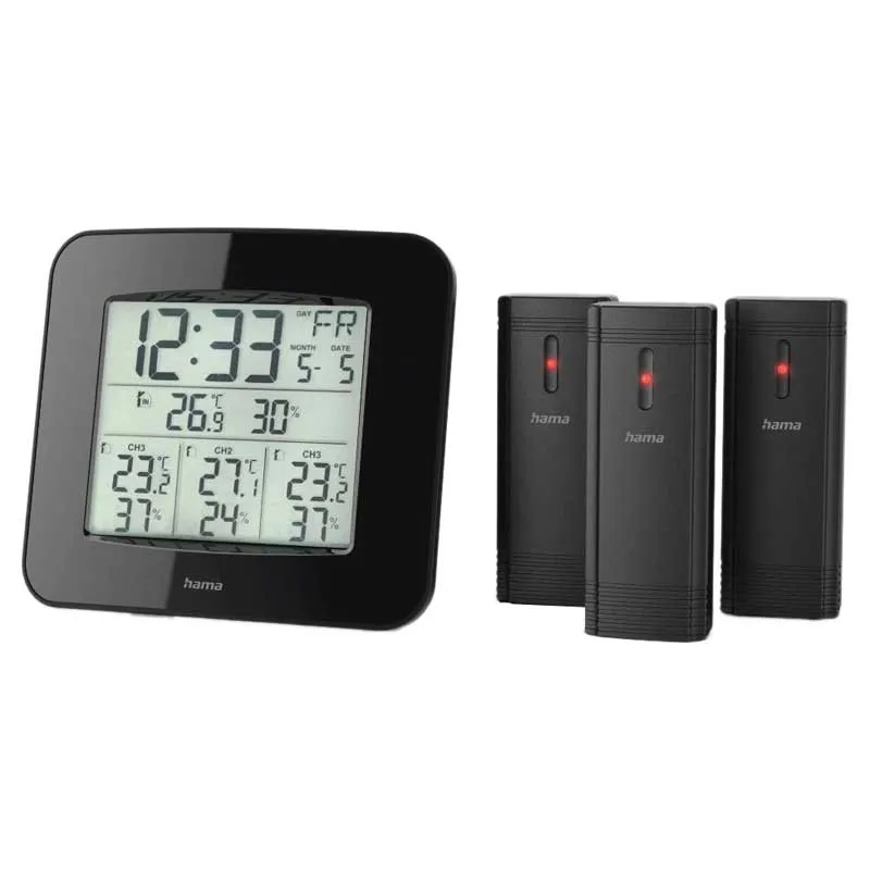 Hama Ews-trio Wetterstation, Black, One Size Hama Ews-trio Wetterstation, Black, One Size