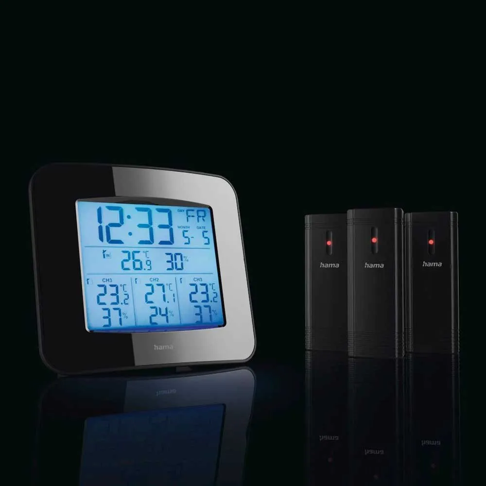 Hama Ews-trio Wetterstation, Black, One Size Hama Ews-trio Wetterstation, Black, One Size