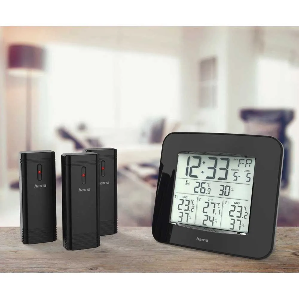 Hama Ews-trio Wetterstation, Black, One Size Hama Ews-trio Wetterstation, Black, One Size
