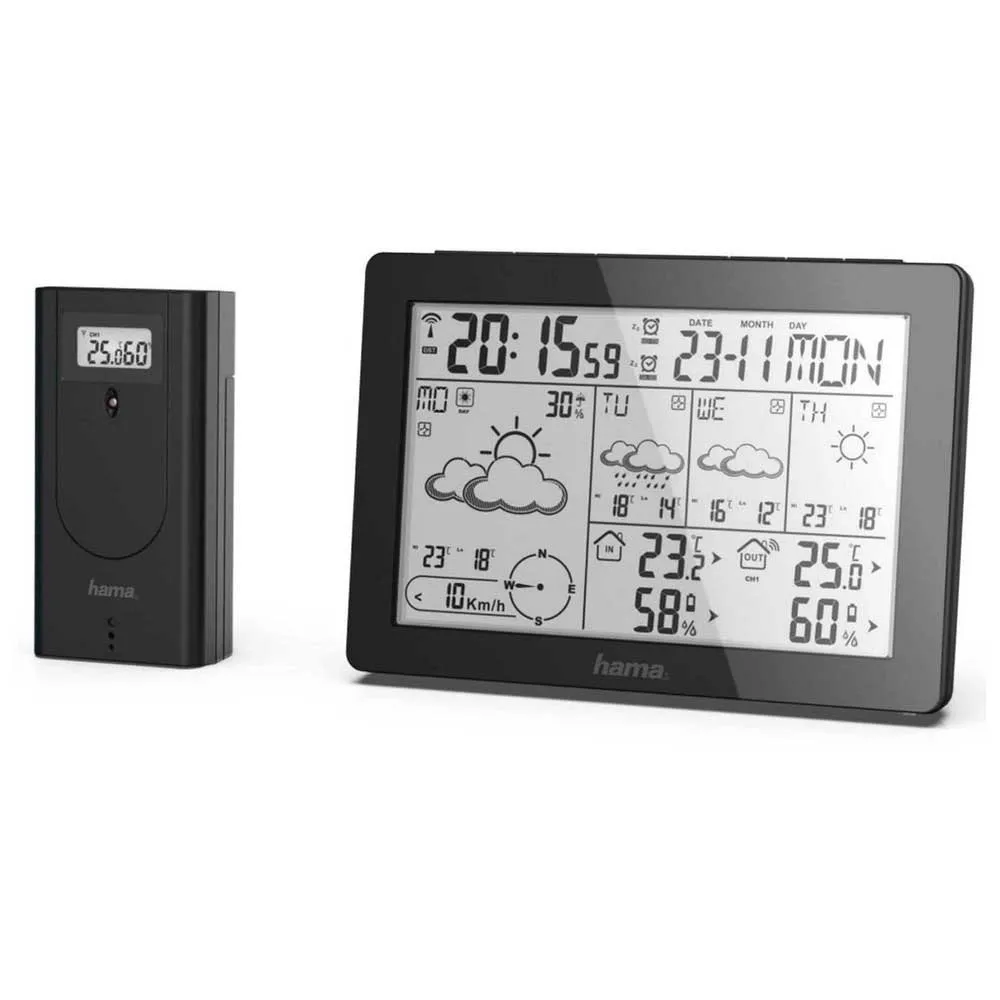 Hama Meteotime Thermometer Und Hygrometer, Black, One Size Hama Meteotime Thermometer Und Hygrometer, Black, One Size