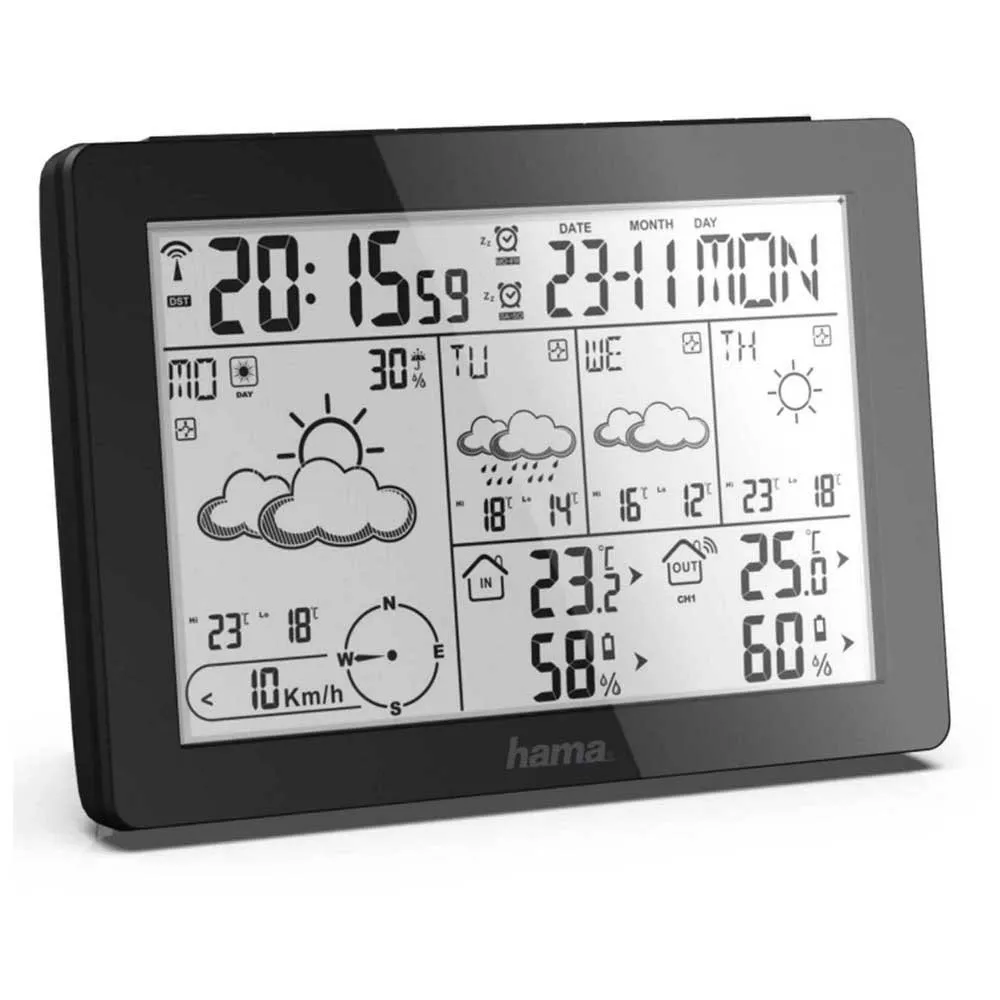 Hama Meteotime Thermometer Und Hygrometer, Black, One Size Hama Meteotime Thermometer Und Hygrometer, Black, One Size