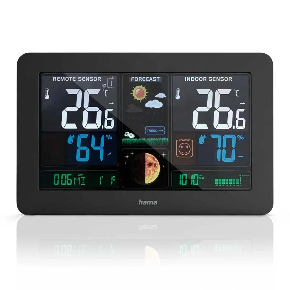 Hama Premium Wetterstation, Black, One Size Hama Premium Wetterstation, Black, One Size