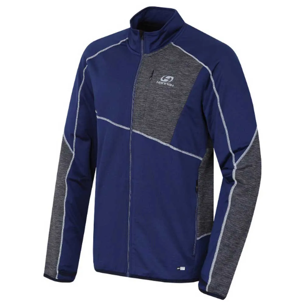 Hannah Maddox Fleece Mit Halbem Reißverschluss, Twilight blue / light gray melange