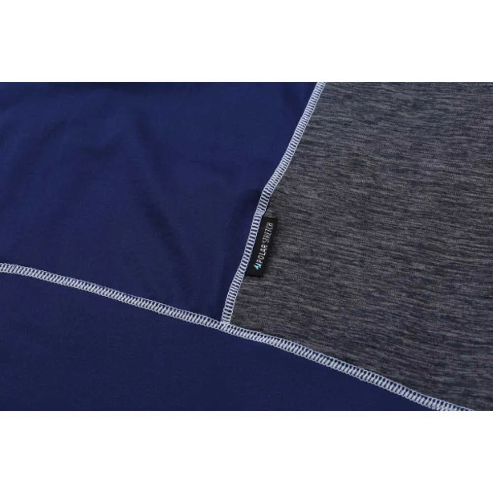 Hannah Maddox Fleece Mit Halbem Reißverschluss, Twilight blue / light gray melange